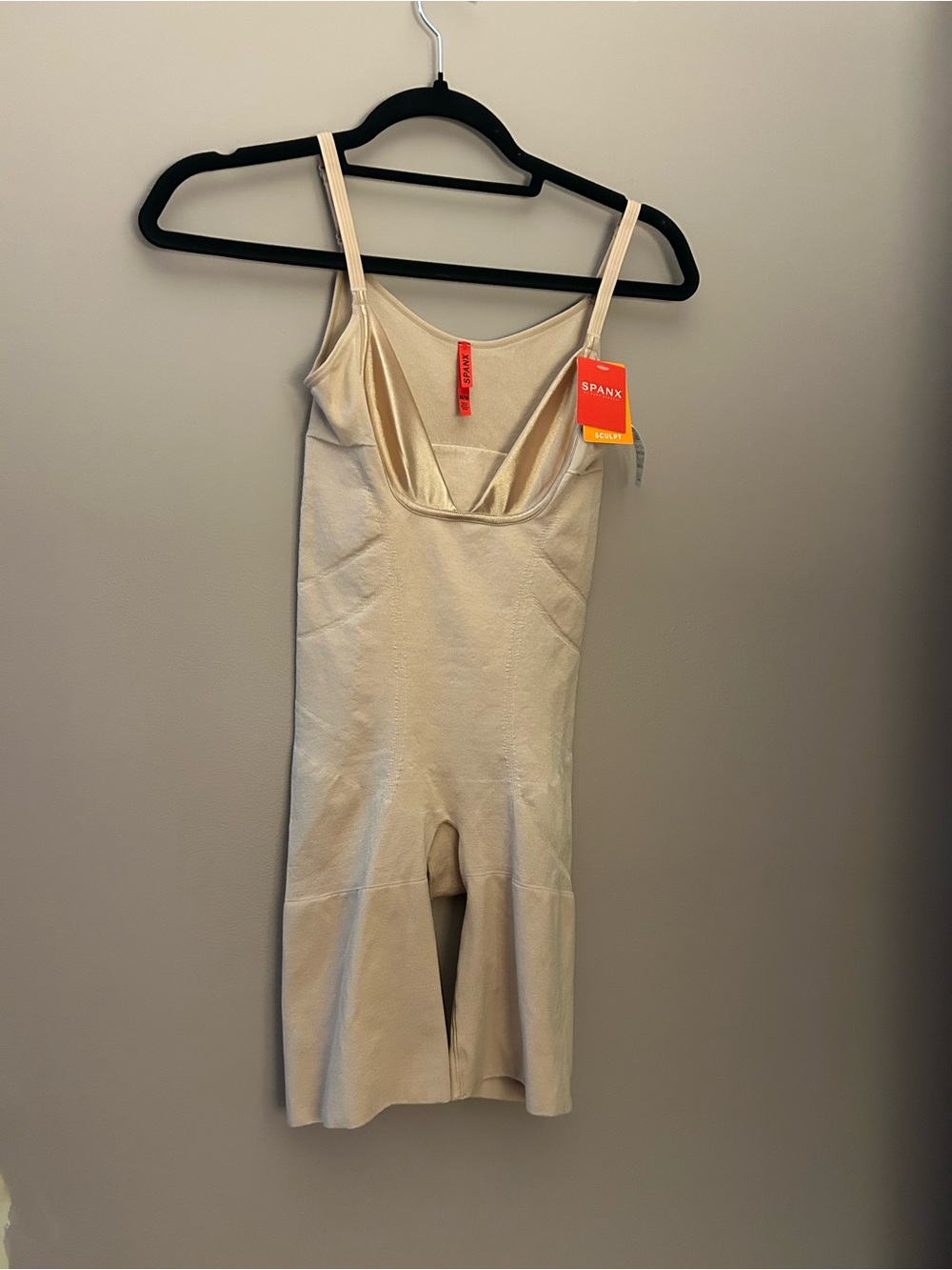 SPANX Nude/Tan Full-Body Shaping Bodysuit with Adjustable Straps